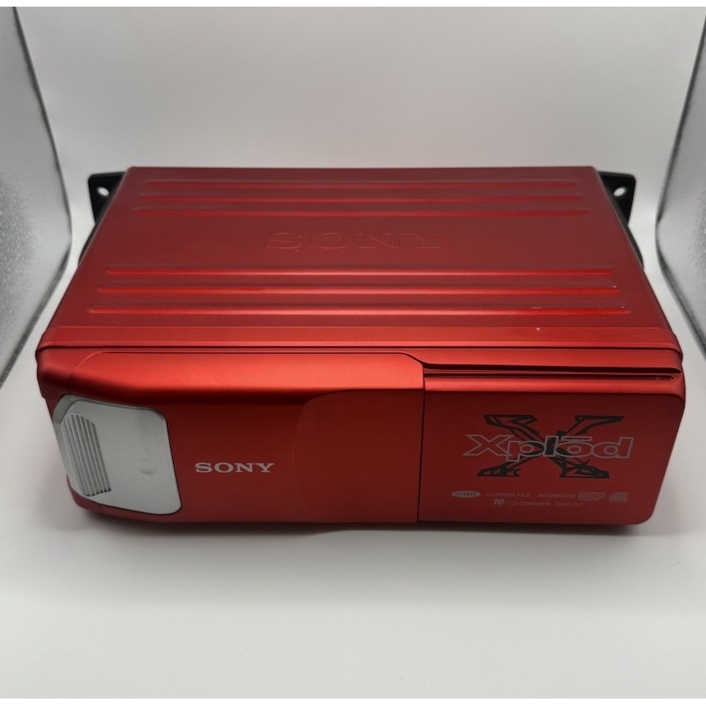 Sony Xplod CDX-737 10 Disc CD Changer Car Audio 10-CD Bus System Red Untested